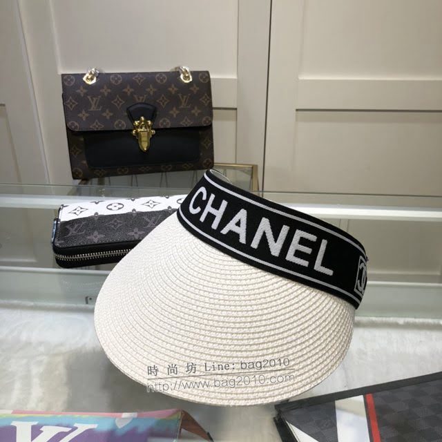 Chanel女士帽子 香奈兒空頂編織草帽  mm1081